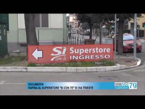 Giulianova – Rapina al superstore di via Trieste, colpito un addetto alle vendite