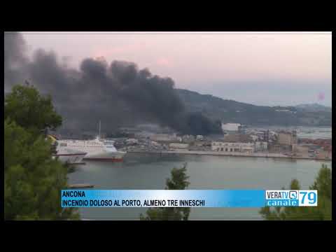 Ancona – Incendio doloso al porto, almeno tre gli inneschi individuati