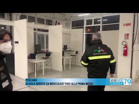 Pescara – Scuole aperte da mercoledì fino alla prima media