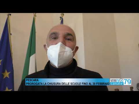 Pescara – Prorogata la chiusura delle scuole fino al 28 febbraio