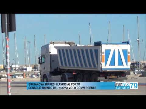 Giulianova – Ripresi i lavori al porto, consolidamento del nuovo molo convergente