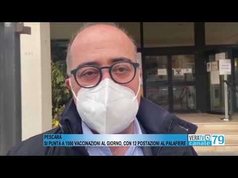 Pescara – Covid, si punta ai 1.500 vaccini al giorno con 12 postazioni al Palafiere