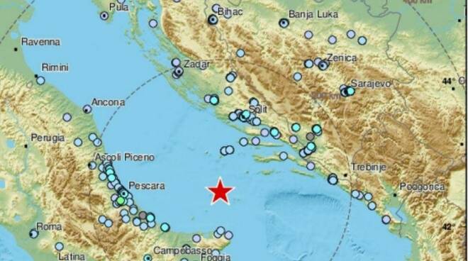 Sciame sismico in Adriatico, oltre 65 scosse da ieri