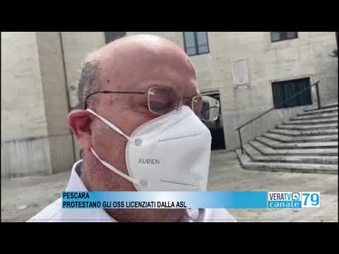 Pescara – Protestano gli operatori sanitari licenziati dalla Asl