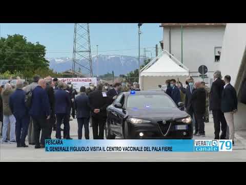 Pescara – Visita del generale Figliuolo e di Curcio al centro vaccinale