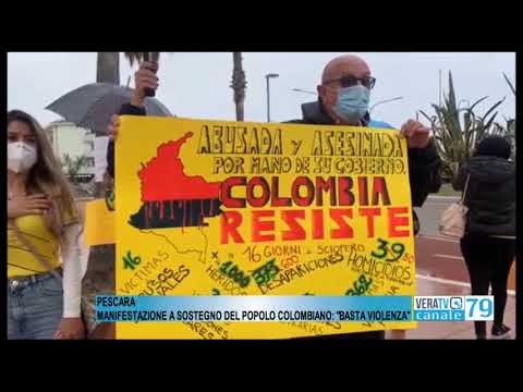 Pescara – Manifestazione a sostegno del popolo colombiano: “Basta violenza”
