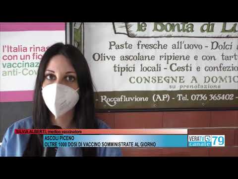 Ascoli Piceno: oltre 1000 dosi di vaccino somministrate al giorno
