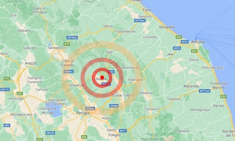 Terremoto a Gubbio, magnitudo 4.0