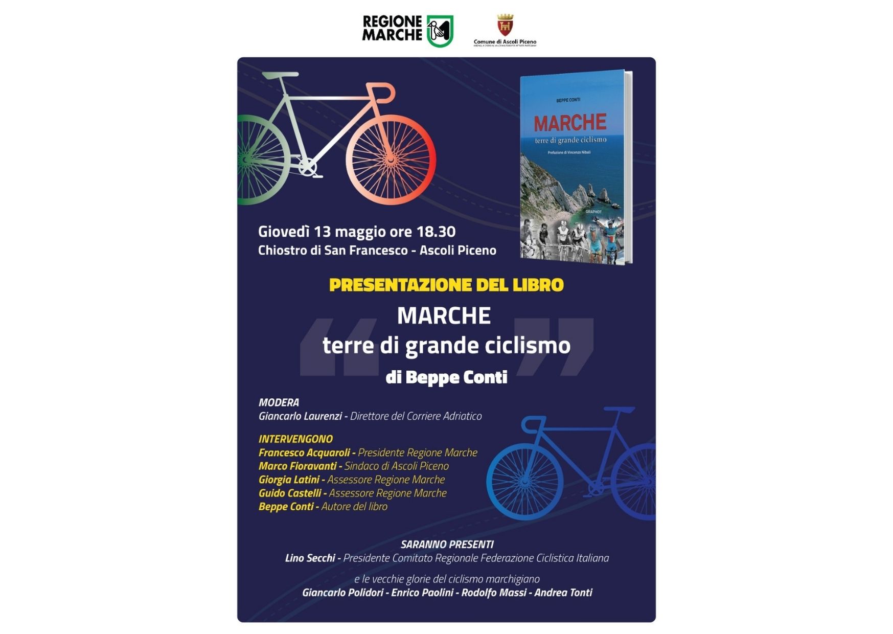 Domani il Giro d’Italia attraversa le Marche, appuntamento ad Ascoli Piceno per l’arrivo di tappa