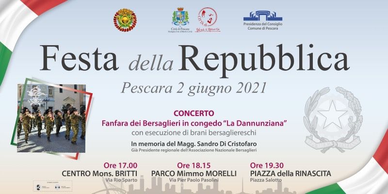 Pescara: la Fanfara dei Bersaglieri ‘La Dannunziana’, in triplo concerto il 2 giugno