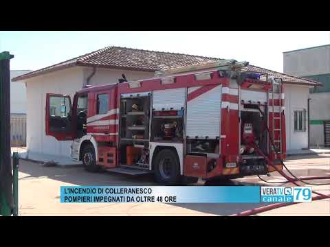 Giulianova – Incendio a Colleranesco, pompieri in azione da 48 ore