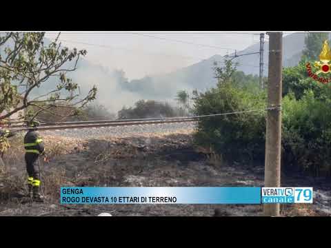 Genga – Incendio nel bosco, in fiamme 10 ettari di terreno