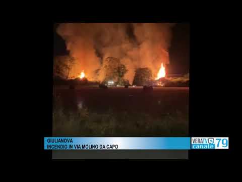 Giulianova – Incendio in via Molino da Capo, a due passi dalla ferrovia