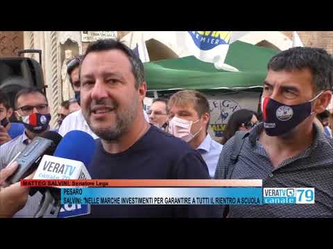 Pesaro – Salvini in città: “Nelle Marche investimenti per garantire a tutti il rientro a scuola”