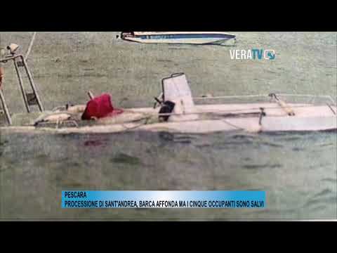 Pescara – Processione di Sant’Andrea, barca affonda ma i cinque occupanti sono salvi