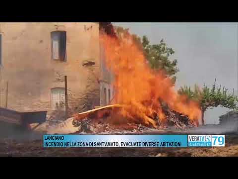 Lanciano – Incendio nella zona Sant’Amato, evacuate diverse abitazioni