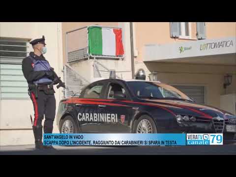 Sant’Angelo in Vado – Scappa dopo l’incidente, raggiunto dai carabinieri si spara in testa