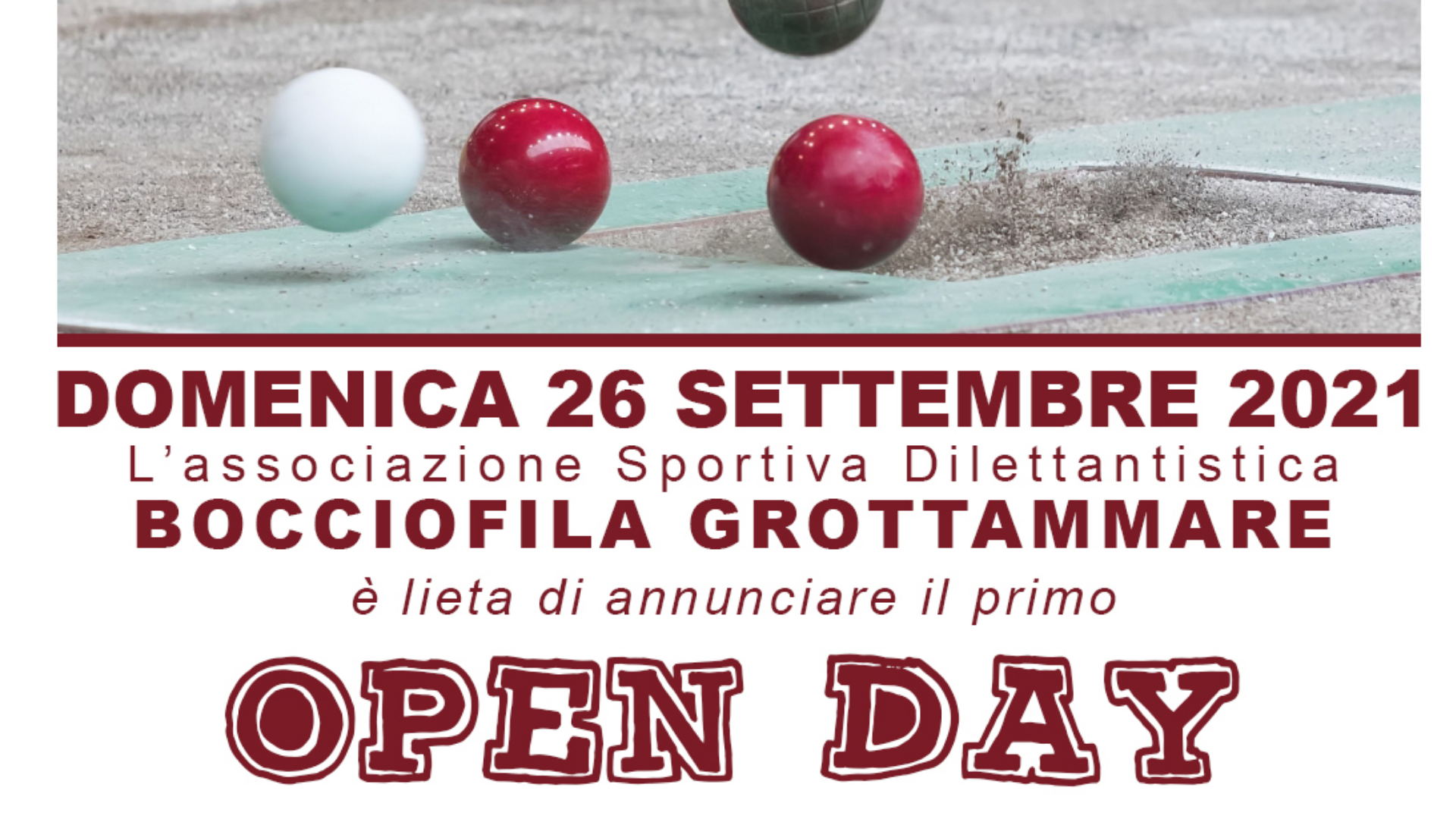 Bocciodromo di Grottammare, open day domenica 26 settembre