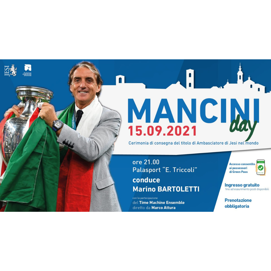 Jesi – Il 15 settembre al Palasport il Mancini Day con la Coppa conquistata a Wembley