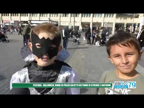 Pescara – Torna Halloween, tanti bambini mascherati in piazza Salotto