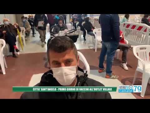 Pescara – Prime dosi di vaccini all’outlet di Città Sant’Angelo