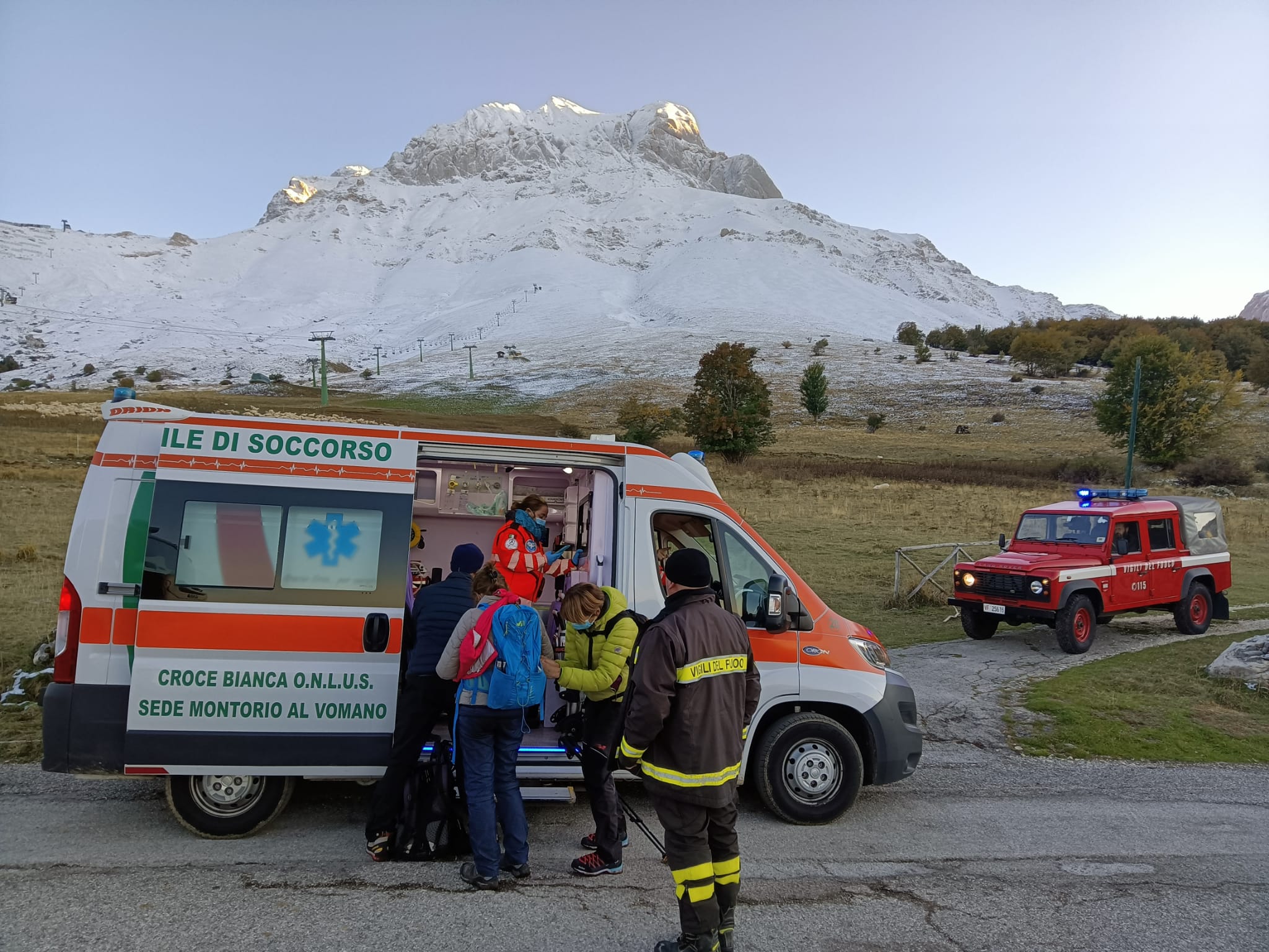 Vigili del fuoco recuperano quattro escursionisti francesi