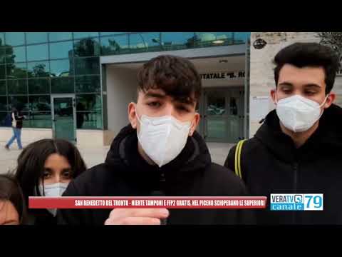 San Benedetto del Tronto – Niente tamponi nè mascherine gratis, protestano gli studenti