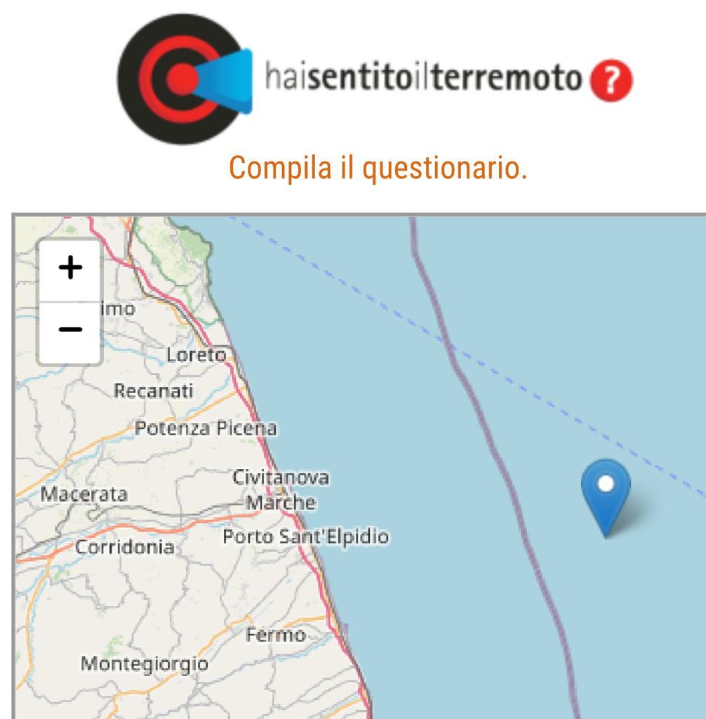 Terremoto in Adriatico, al largo di Porto Sant’Elpidio