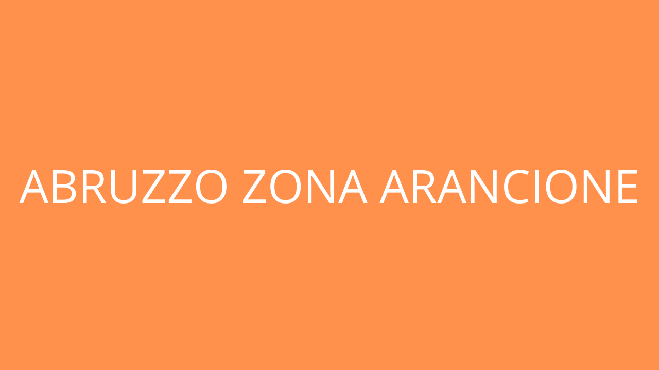 Ufficiale: Abruzzo arancione, Marche ancora gialle
