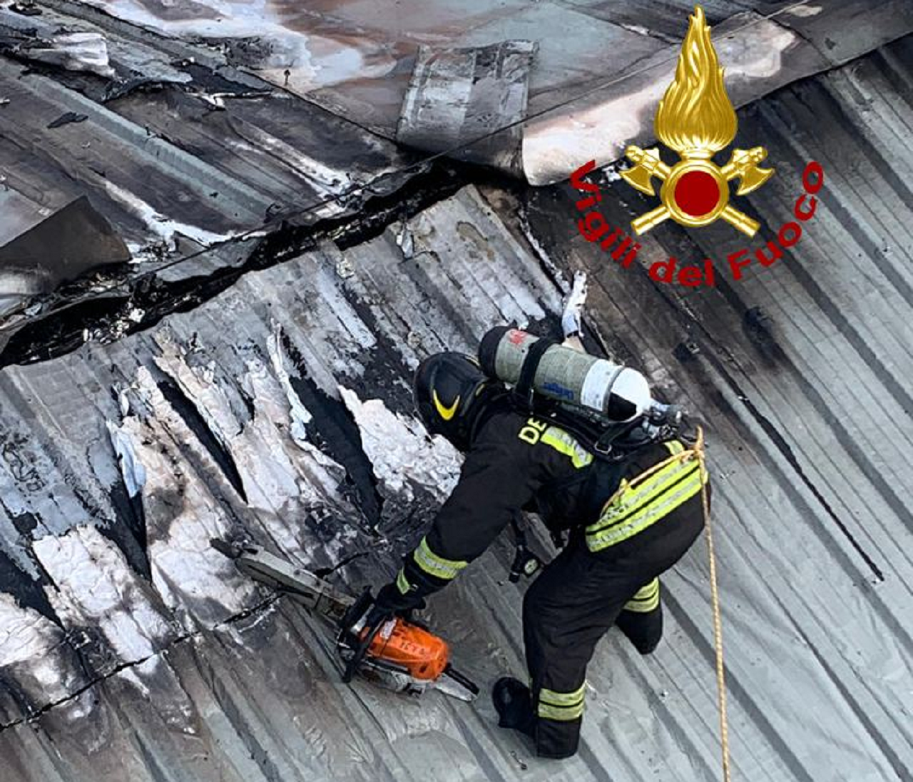 Incendio in una ditta di lavorazione del tartufo