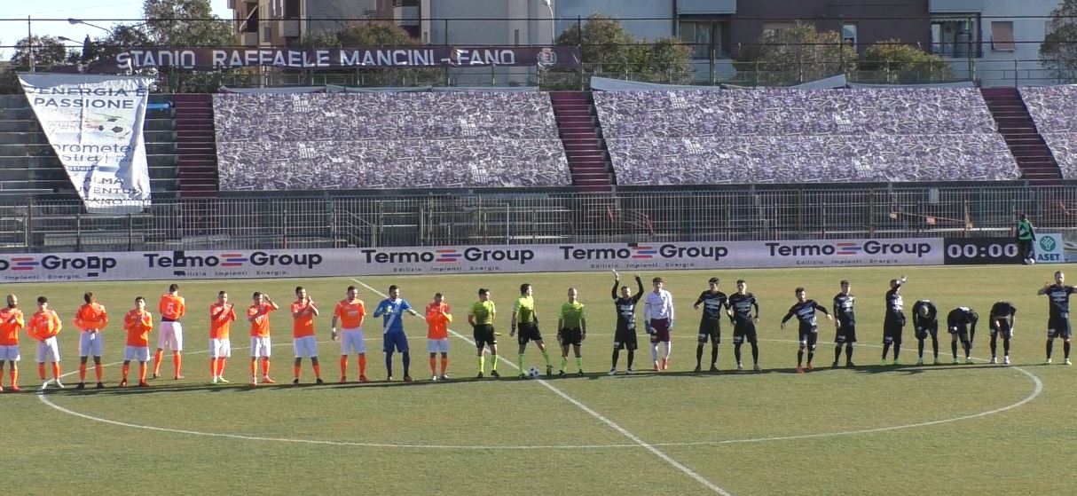 Fano-Porto D’Ascoli 1-1: nel recupero di Serie D Spagna replica a Casolla