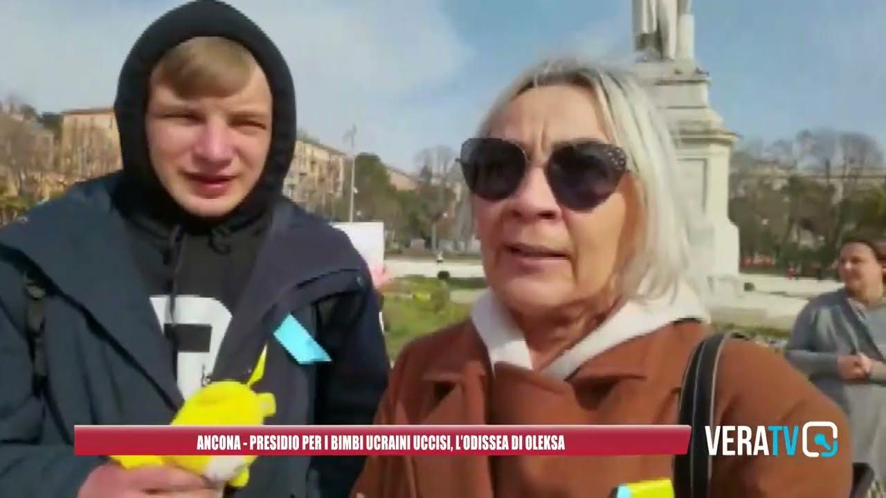 Ancona – Presidio per i bimbi ucraini uccisi: l’odissea di Oleksa