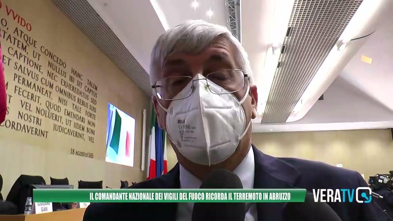 Il comandante nazionale dei vigili del fuoco Parisi ricorda il terremoto in Abruzzo