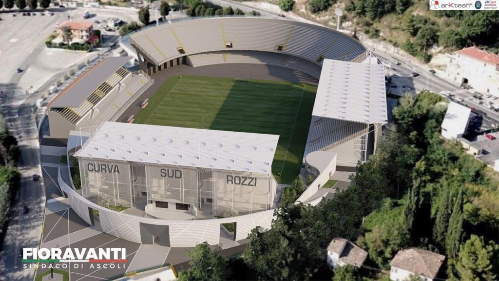 Stadio Del Duca, presentato il progetto della nuova Curva Sud