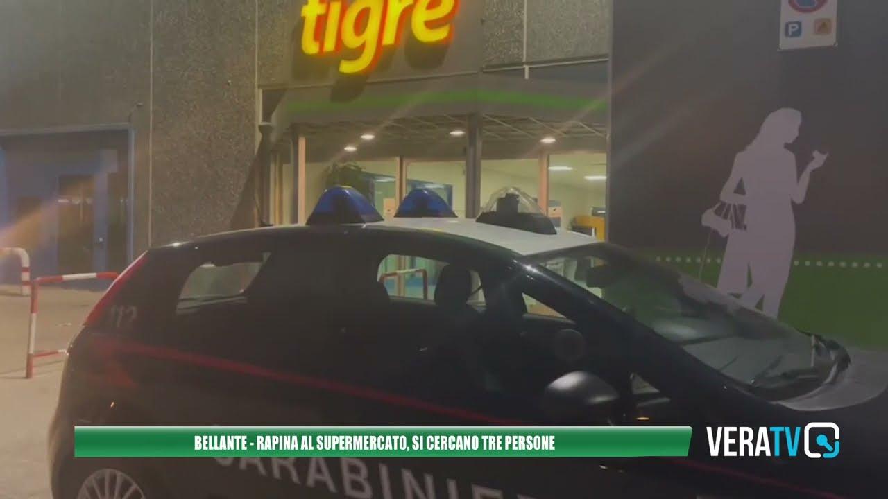 Bellante – Armati di pistola svuotano le casse del supermercato Tigre