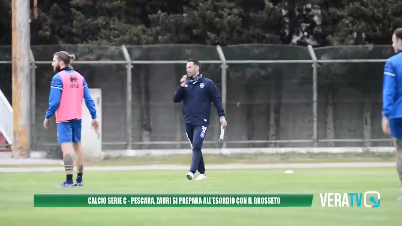 Calcio Serie C – Il nuovo mister del Pescara Zauri prepara l’esordio con il Grosseto