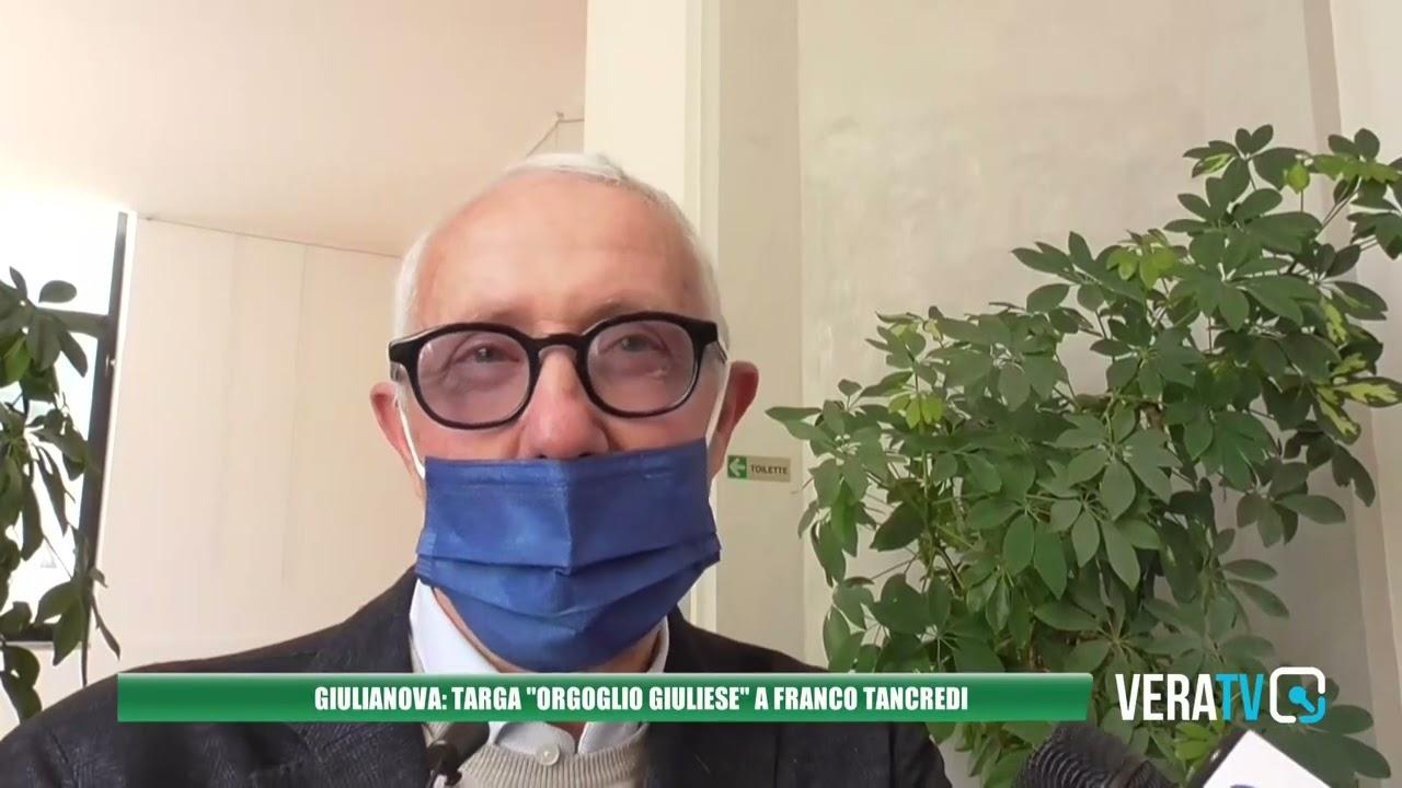 Giulianova, targa Orgoglio Giuliese a Franco Tancredi