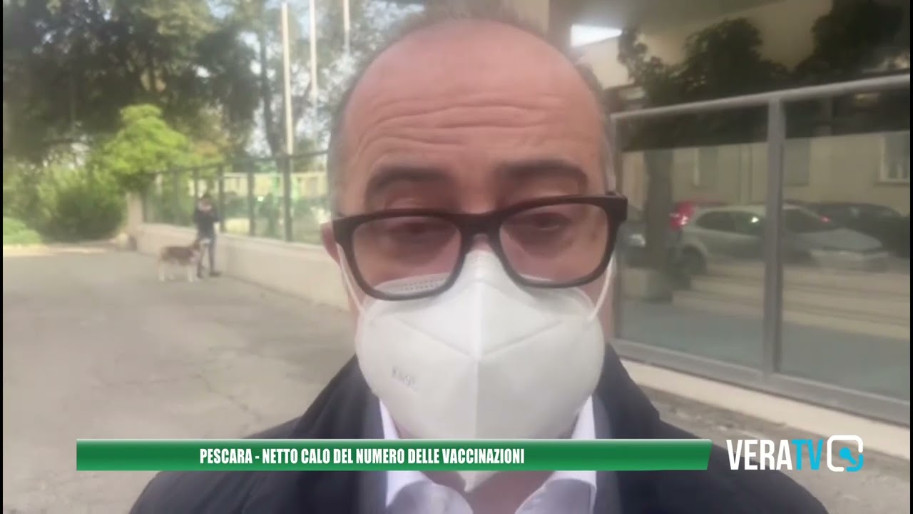 Netto calo di vaccini a Pescara, con meno di 50 somministrazioni giornaliere