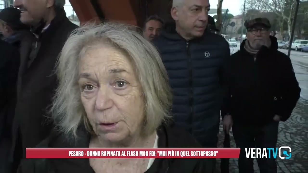 Pesaro, donna rapinata partecipa al flash mob di FdI sulla sicurezza