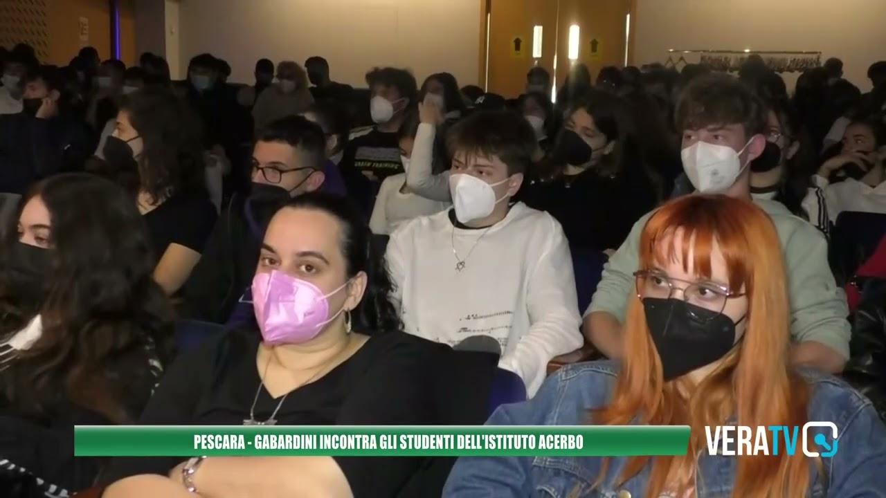 Pescara, Gabardini incontra gli studenti dell’Istituto Acerbo