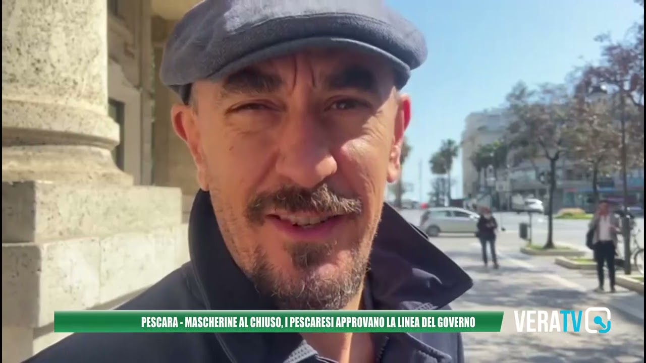Pescara – Mascherine al chiuso, i pescaresi approvano la guida del governo
