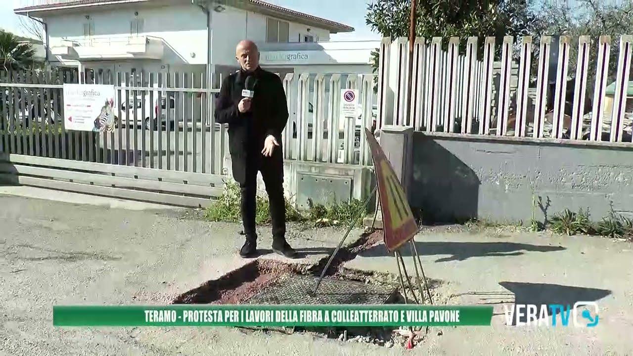 Teramo – Lavori per la fibra, protesta dei residenti di Colleatterrato e Villa Pavone