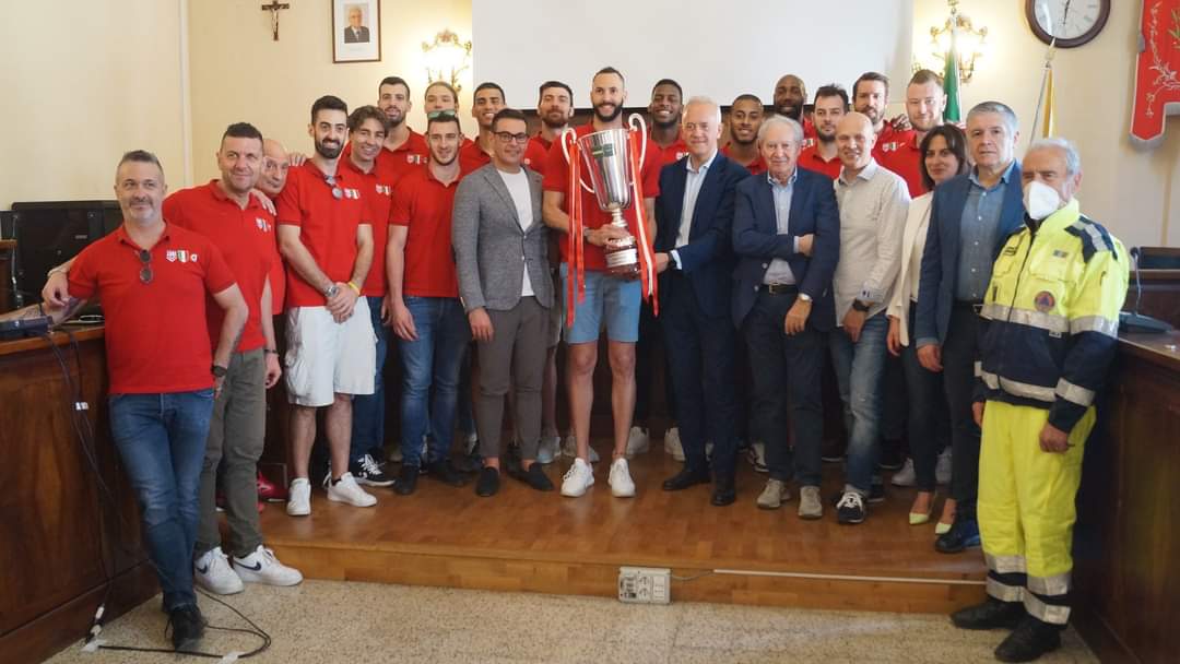 Lube, i campioni d’Italia accolti in Comune a Civitanova