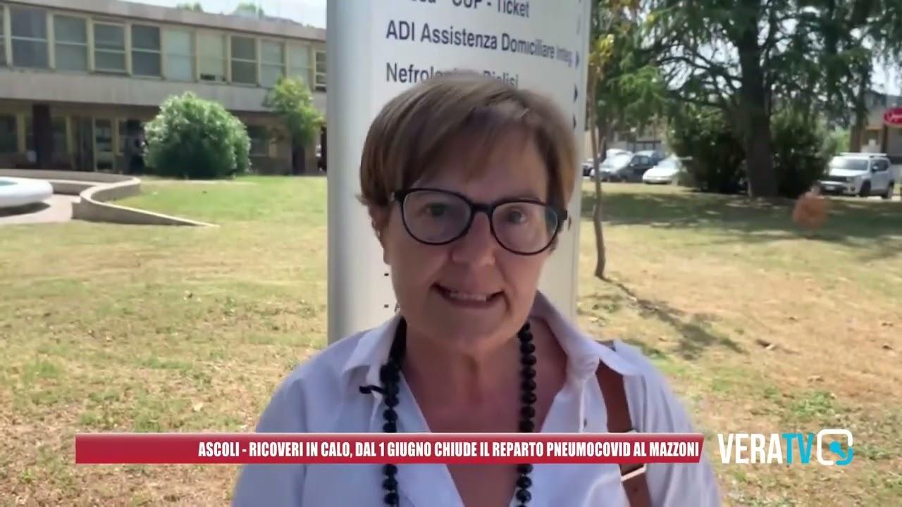 Ascoli Piceno – Ricoveri in calo, da giugno chiude il reparto pneumocovid al Mazzoni
