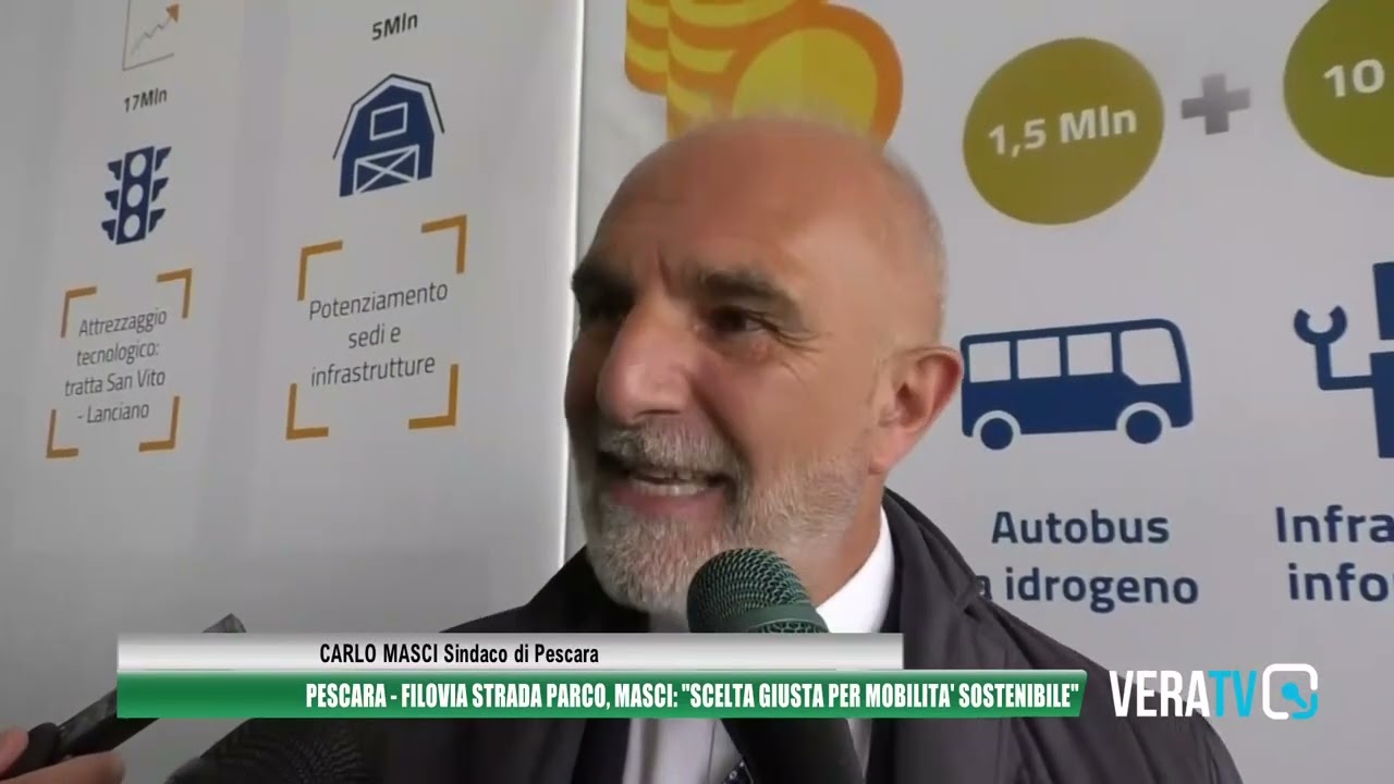 Pescara, arrivano bus ecologici: il sindaco Masci vuole la Filovia nella Strada Parco