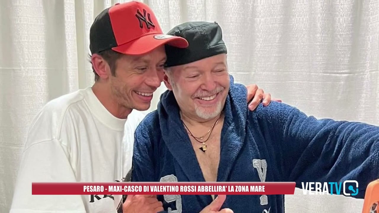 Pesaro, maxi casco di Valentino Rossi abbellira’ la zona mare