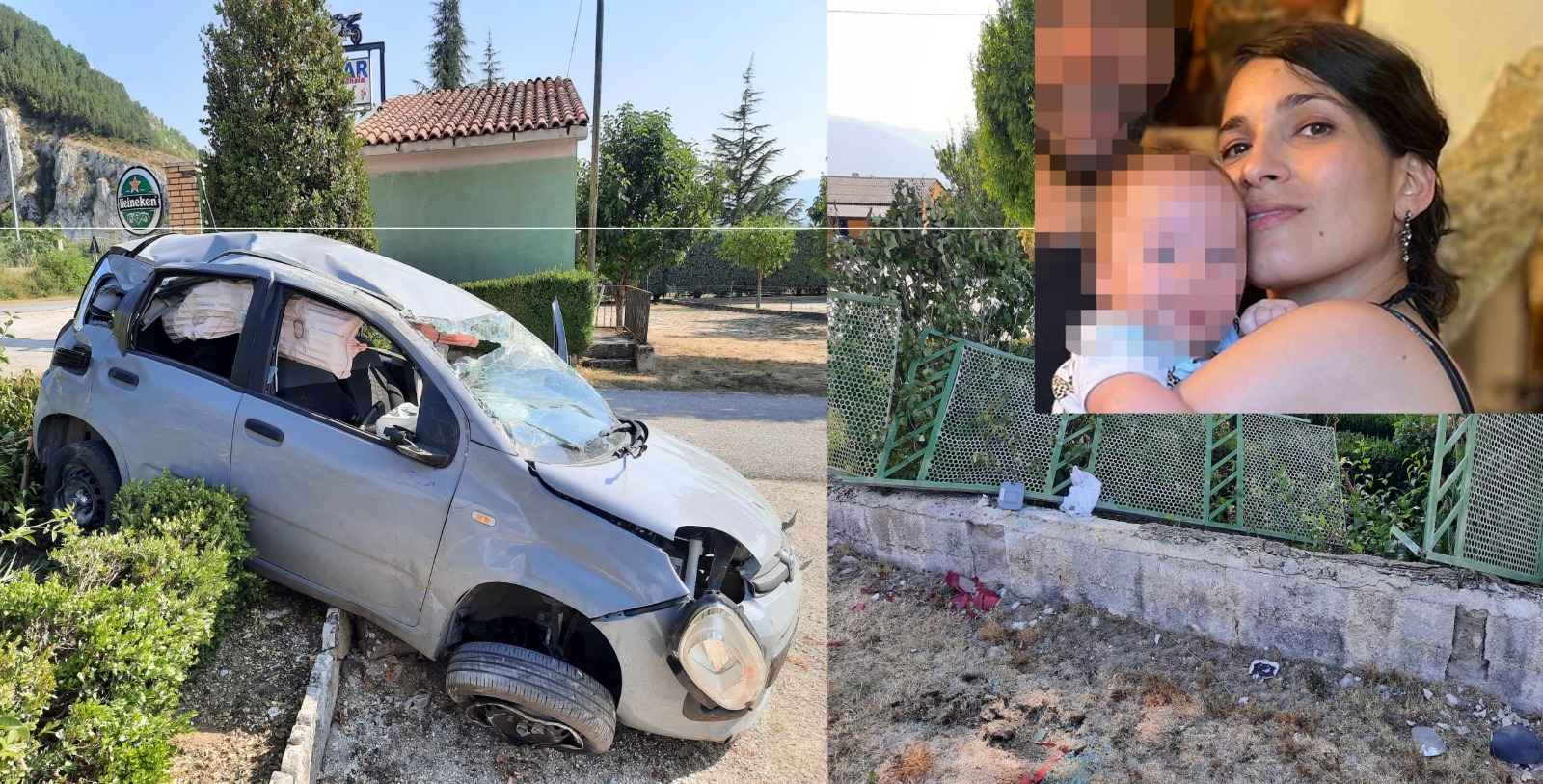 Auto contro muro, muore giovane mamma: salvi marito e neonato