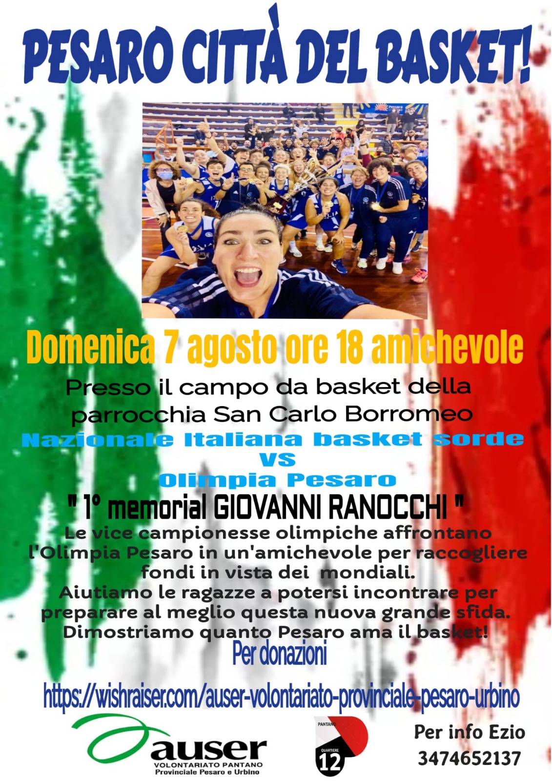 Il 1° Memorial Giovanni Ranocchi riporta a Pesaro la nazionale di basket sorde