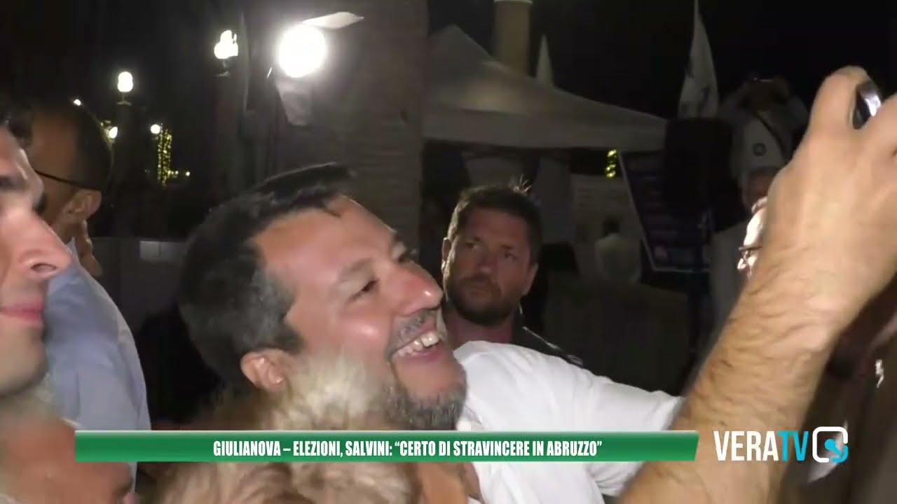 Elezioni, Salvini a Giulianova: “Certo di stravincere in Abruzzo”