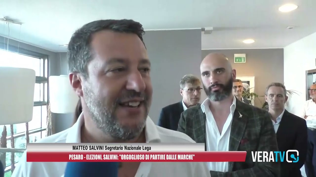 Matteo Salvini inizia la sua campagna elettorale da Pesaro